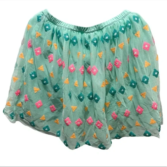 Cat & Jack Diamond Patterned Tulle Skirt Aqua Size XL (14-16) - Picture 6 of 6